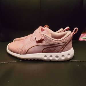 Girls Pink Puma Tennis Shoe